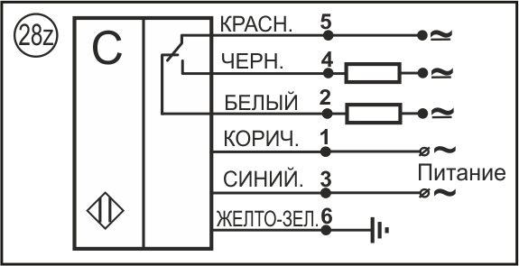 Датчик бесконтактный ёмкостный E06-NO/NC-ACR-Z(Л63)