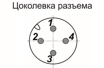 Датчик индуктивный бесконтактный ИВ02-NO-PNP-P-ПГ(Ф4, Lкаб=0,15м)