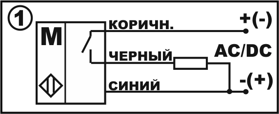 Датчик бесконтактный герконовый GT01P-DC-NO-C-1,5-SS