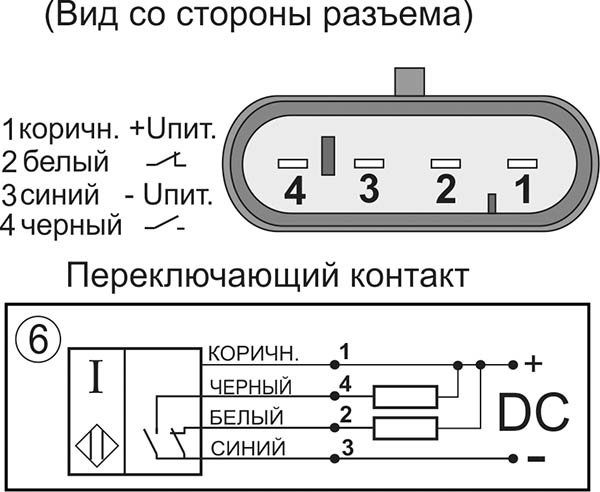 Датчик бесконтактный индуктивный И11-NO/NC-NPN-P4A-ПГ-Y10(Текаформ, Lкаб=0,25м)