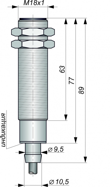 Датчик бесконтактный индуктивный И10-NO-DC-HT(Л63)