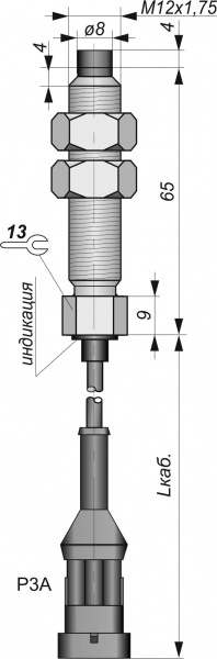 Датчик бесконтактный индуктивный ИВ031-NO-PNP-P3A.2-BT-Y128