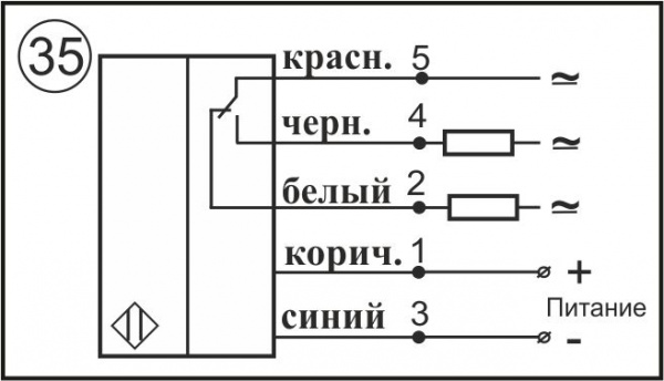 Датчик бесконтактный оптический O92-NO/NC-DCR-MW5M-PG(Текаформ, Lкаб=0,1м)
