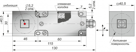 Датчик бесконтактный индуктивный SI400-NO-AC-K(с индикацией)