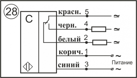 Датчик бесконтактный ёмкостный SEG071-NO/NC-ACR-PG-TF-TRB60(Текаформ, рег. задержка выкл. 60сек.)