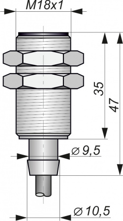 Датчик бесконтактный индуктивный взрывобезопасный стандарта "NAMUR" SNI 14-5-L-10-HT