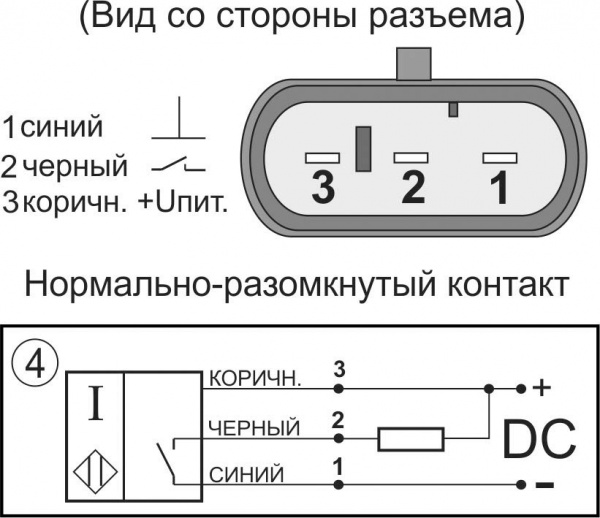 Датчик бесконтактный индуктивный ИВ02-NO-NPN-P3A-HT-Y118
