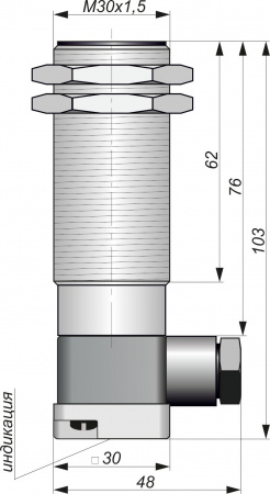 Датчик бесконтактный индуктивный И25-NC-DC-K(Л63)