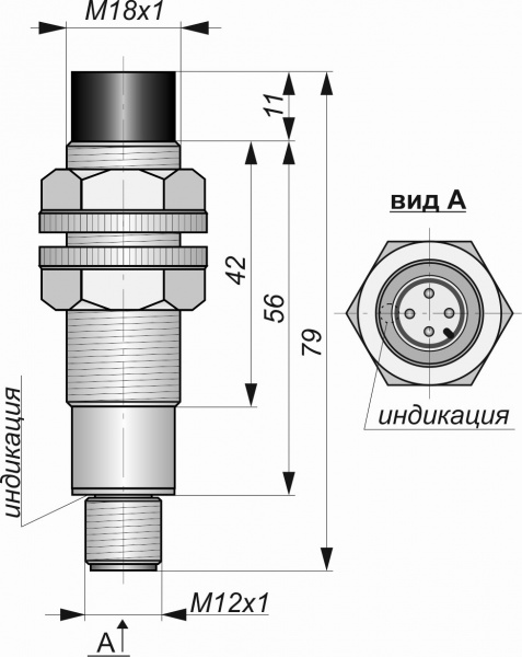 Датчик индуктивный бесконтактный И11-NO/NC-PNP-P-BT(Д16Т)