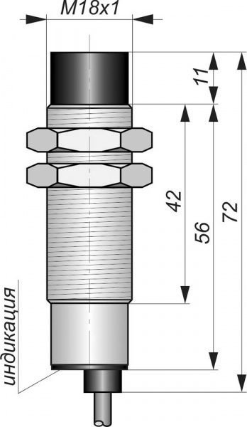 Датчик бесконтактный индуктивный И11-NO/NC-NPN-HT(Л63)
