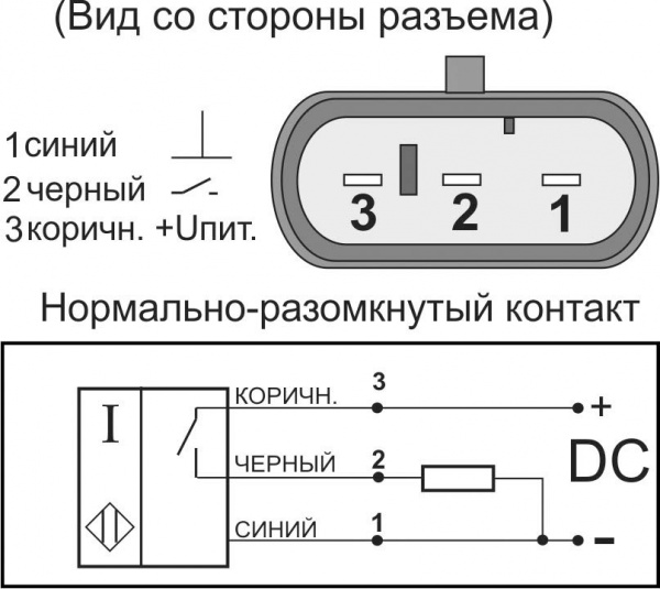 Датчик бесконтактный индуктивный ИВ02-NO-PNP-P3A-HT-Y118