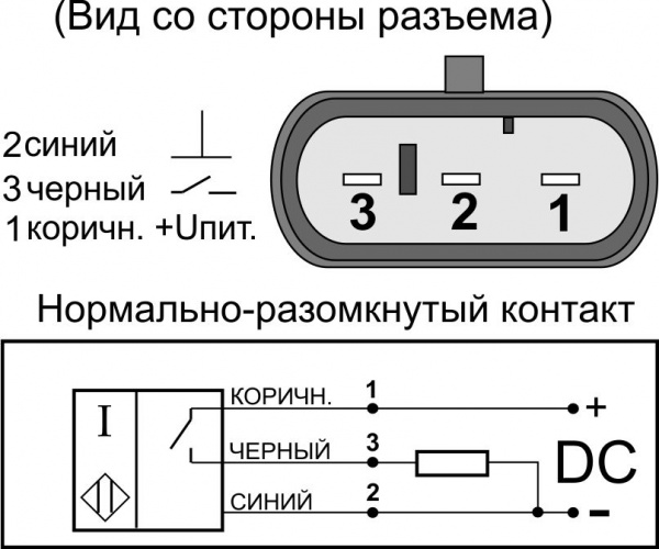 Датчик бесконтактный индуктивный ИВ05-NO-PNP-P3A.3-ПГ-HT-Y103(Л63, Lкаб=0,15м, вибростойкий)