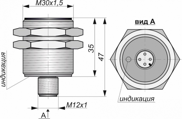 Датчик бесконтактный индуктивный ИВ29-NO-PNP-P(Л63)