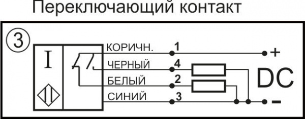 Датчик бесконтактный индуктивный SI401-NO/NC-PNP-K