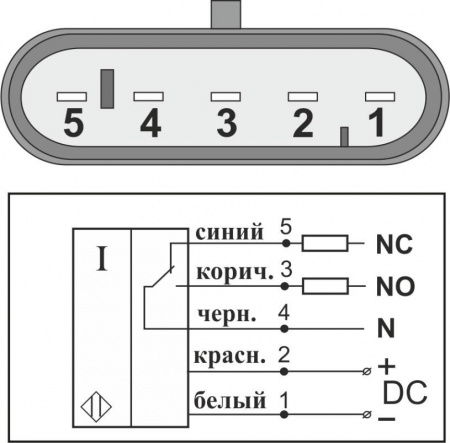 Датчик бесконтактный индуктивный И26-NO/NC-DC-ER-ПГ-Y93(Л63, Lкаб=0,35м)