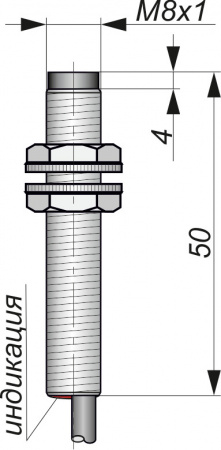Датчик бесконтактный индуктивный И82-NO-PNP(Д16Т)