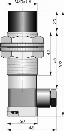 Датчик бесконтактный индуктивный взрывобезопасный стандарта "NAMUR" SNI 27-15-D-K