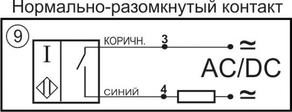 Датчик бесконтактный индуктивный И34-NO-AC-P
