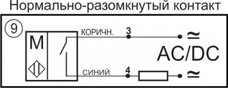 Датчик герконовый поплавковый уровня жидкости DFG 40.25-B1-NO-1150.12-M12x1
