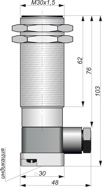 Датчик бесконтактный индуктивный И25-NO-AC-K-Z-HT(Л63)
