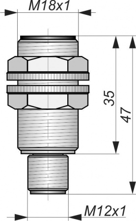 Датчик бесконтактный индуктивный взрывобезопасный стандарта "NAMUR" SNI 13-5-D-P12