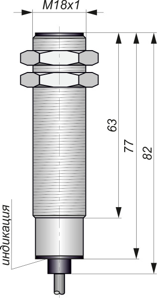 Датчик бесконтактный индуктивный И09-NO-AC-Z(12X18H10T)