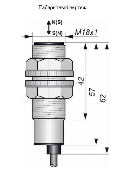 Выключатель бесконтактный герконовый DG18MKP-CD-2GNONC-FF-2-IS