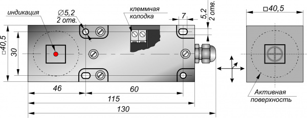 Датчик бесконтактный индуктивный SI400-NO/NC-AC-K-HT (с индикацией)