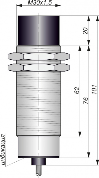 Датчик бесконтактный индуктивный И27-NO-AC-Z(12Х18Н10Т)