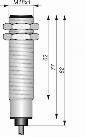 Датчик бесконтактный индуктивный взрывобезопасный стандарта "NAMUR" SNI 09-5-L-7-HT(Lкорп=75мм)