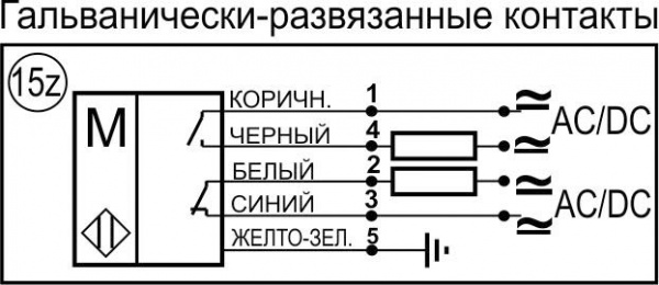 Датчик бесконтактный герконовый DG18MKL-CD-2GNONC-FF-2-IS-Z
