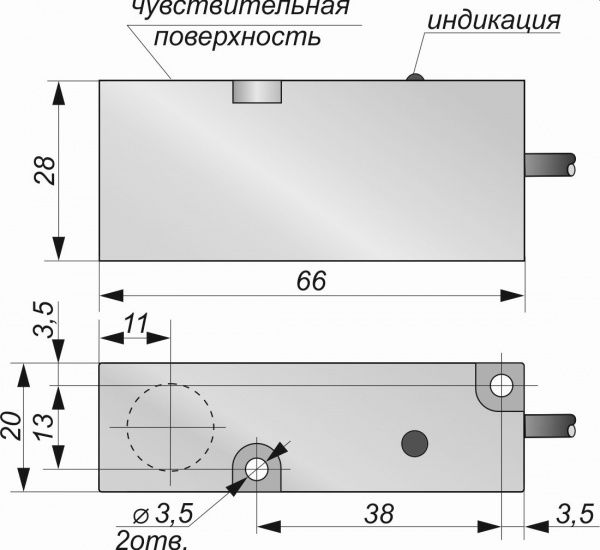 Датчик бесконтактный индуктивный И342-NC-AC-HT