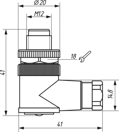 Вилка кабельная PC12-12423