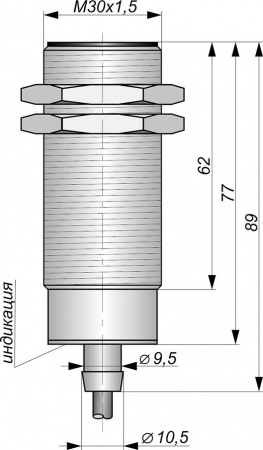 Датчик бесконтактный индуктивный И26-NO-AC-Z(Л63, Lкаб=3,5м)