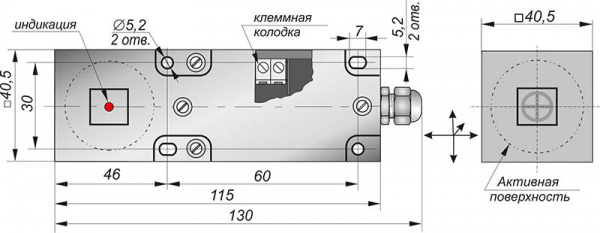 Датчик бесконтактный индуктивный SI401-NO/NC-AC-K(с индикацией)