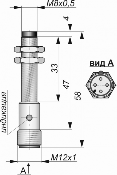 Датчик бесконтактный индуктивный И88-NO-PNP-P(Л63)