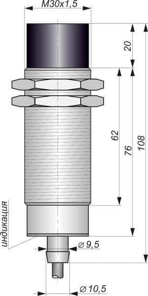 Датчик бесконтактный индуктивный И28-NO-AC-Z-HT(Л63)