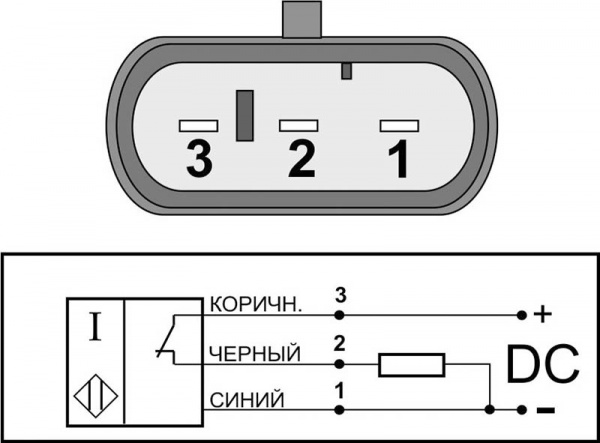 Датчик бесконтактный индуктивный И09-NC-PNP-P3A-HT-Y03(Л63, с гофр. трубкой, инд. конт. NC)