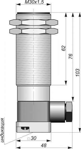 Датчик бесконтактный индуктивный И25-NC-DC-K-HT(Л63)