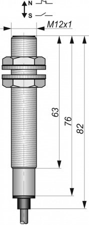 Датчик бесконтактный герконовый DG12MOA-CD-NCB-K-2-SS