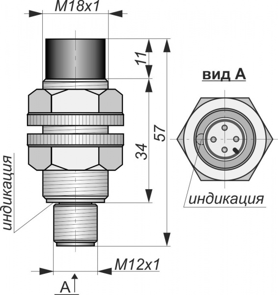 Датчик индуктивный бесконтактный И15-NO-NPN-P(Д16Т)