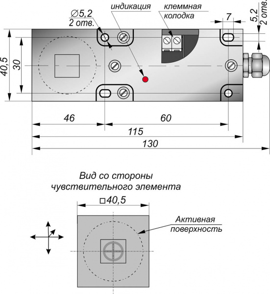 Датчик бесконтактный индуктивный SI401-NO-DC-K