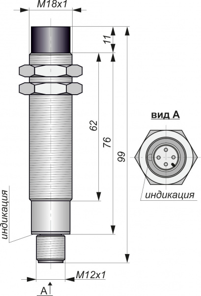 Датчик бесконтактный индуктивный И11-NO-AC-P-Z-HT(Л63)