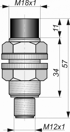Датчик бесконтактный индуктивный взрывобезопасный стандарта "NAMUR" SNI 15-8-D-P12-PG