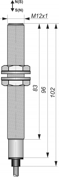 Датчик бесконтактный герконовый DG12MTA-CD-NO-C-2-SS
