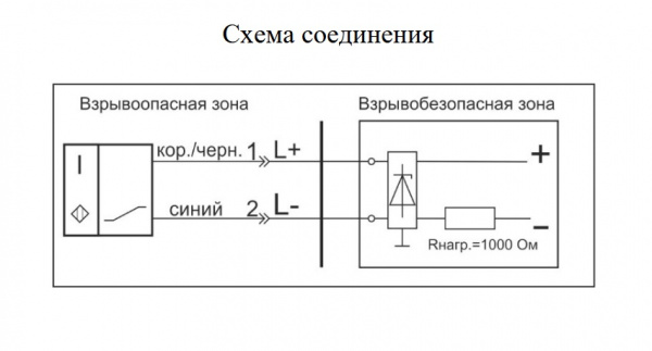 Датчик бесконтактный индуктивный взрывобезопасный стандарта "NAMUR" SNI 011DS-1,5-D-5-HT2-1,2