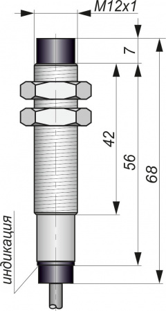 Датчик бесконтактный индуктивный ИВ03-NO-PNP-HT(Л63, Lкаб=5м)