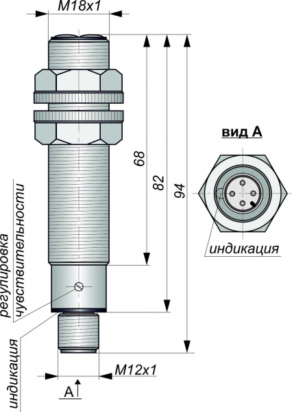 Датчик бесконтактный оптический OC11-NO/NC-PNP-P(Текаформ, с регулировкой)