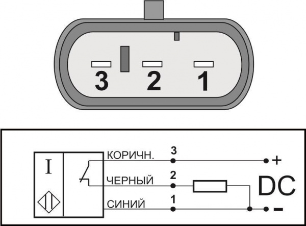Датчик бесконтактный индуктивный И09-NC-PNP-P3A-HT-Y03(Л63, с гофр. трубкой, Lкаб=2м. инд.конт. NC)