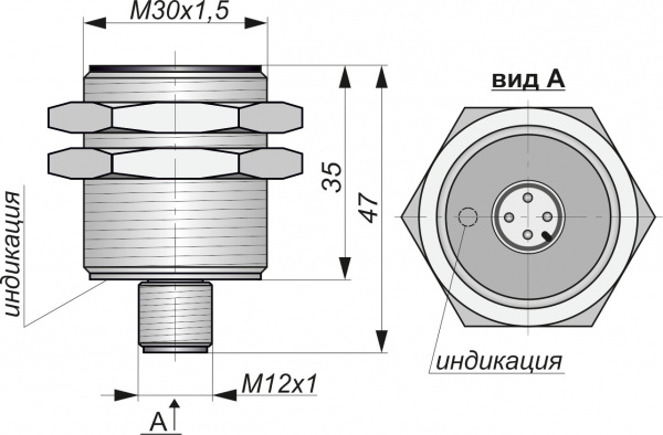 Датчик индуктивный бесконтактный И29-NO-PNP-P-ПГ-HT(Л63)